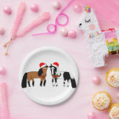 Assiettes En Carton Plaques de Cheval de Noël (Fête)