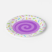 Assiettes En Carton Plaques de fête à sucreries à sucré violet (Angle)