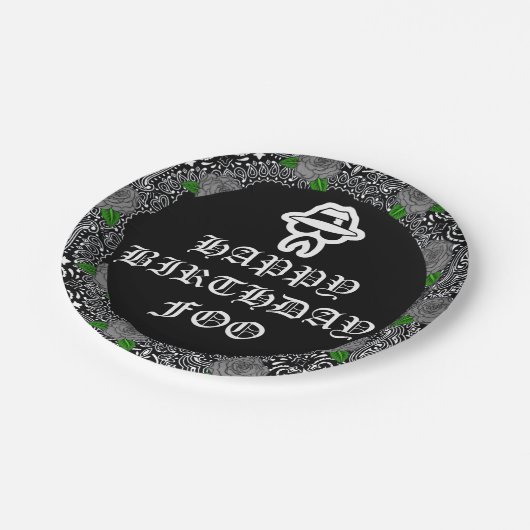 Assiettes En Carton Plaques de fête à thème Cholo (Angle)