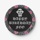 Assiettes En Carton Plaques de fête à thème Cholo (Devant)