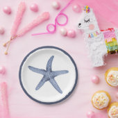 Assiettes En Carton Plaques de fête bleu Starfish (Fête)