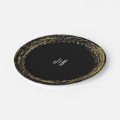 Assiettes En Carton Plaques de fête Cercle à étincelles à huile d'or (Angle)