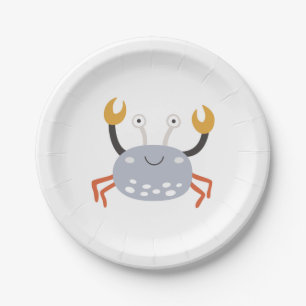 Assiettes En Carton Plaques de fête   Crabe