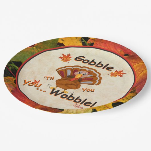 Assiettes En Carton Plaques de fête d'action de grâces familiales (Angle)