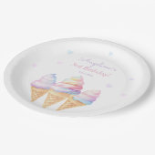 Assiettes En Carton Plaques de fête d'anniversaire avec crème glacée s (Angle)