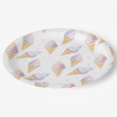 Assiettes En Carton Plaques de fête d'anniversaire avec crème glacée s (Angle)