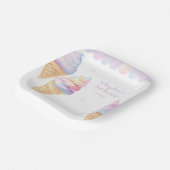 Assiettes En Carton Plaques de fête d'anniversaire avec crème glacée s (Angulaire)