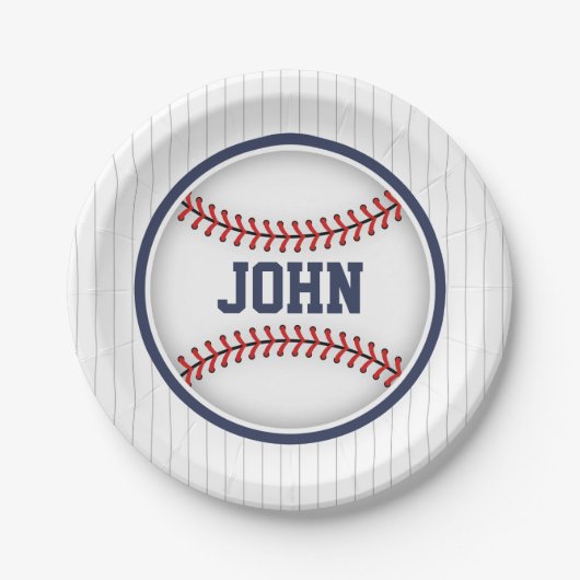 Assiettes En Carton Plaques de fête d'anniversaire de base-ball (Devant)