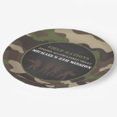 Assiettes En Carton Plaques de fête d'anniversaire de l'armée (Angle)