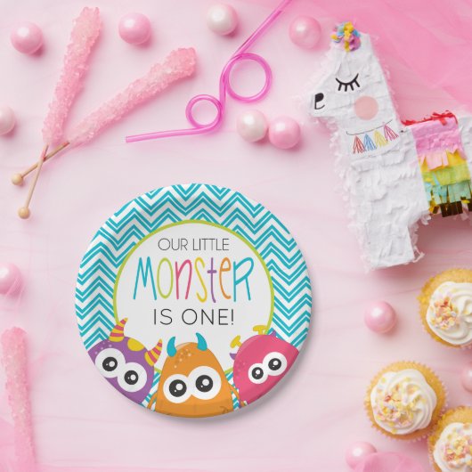 Assiettes En Carton Plaques de fête d'anniversaire de Little Monster (Fête)