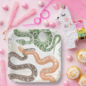 Assiettes En Carton Plaques de fête d'anniversaire de serpent (Fête)