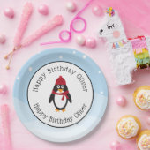 Assiettes En Carton Plaques de fête d'anniversaire Penguin pour les an (Fête)