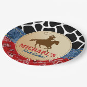 Assiettes En Carton Plaques de fête d'anniversaire Rodeo Cowboy (Angle)