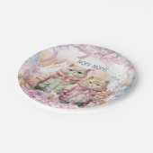 Assiettes En Carton Plaques de fête de chat (Angle)