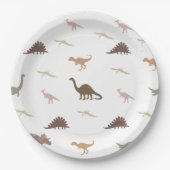 Assiettes En Carton Plaques de fête de dinosaure moderne (Devant)