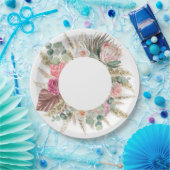 Assiettes En Carton Plaques de fête de fleurs Boho (Fête)