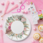 Assiettes En Carton Plaques de fête de fleurs Boho (Fête)
