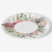Assiettes En Carton Plaques de fête de fleurs Boho (Angle)