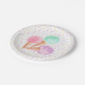 Assiettes En Carton Plaques de fête de la crème glacée (Angle)