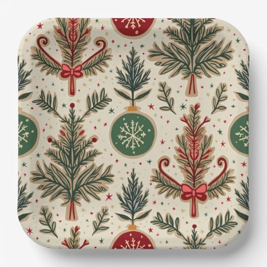 Assiettes En Carton plaques de fête de noël (Recto)