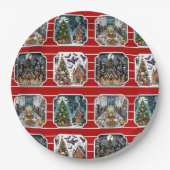Assiettes En Carton Plaques de fête de Noël hantées - set 2 (Devant)