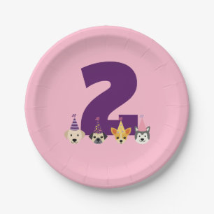 Assiettes En Carton Plaques de fête des marionnettes, fête des chien