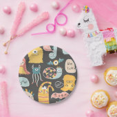 Assiettes En Carton Plaques de fête des petits monstres (Fête)