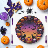 Assiettes En Carton Plaques de fête d'Halloween : Conception Éffrayant