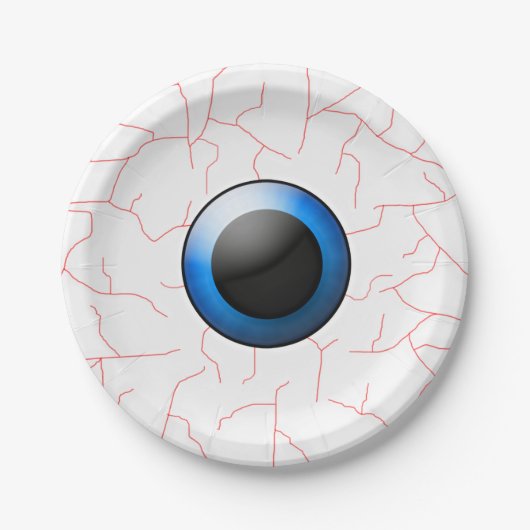 Assiettes En Carton Plaques de fête d'Halloween Eyeball Creepy (Devant)