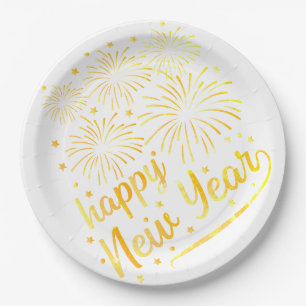 Assiettes En Carton Plaques de fête du Nouvel An