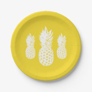 Assiettes En Carton Plaques de fête en papier de fruits à l'ananas tro