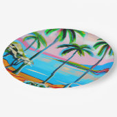 Assiettes En Carton Plaques de fête en papier tropicale (Angle)