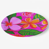 Assiettes En Carton Plaques de fête en papier tropicale (Angle)