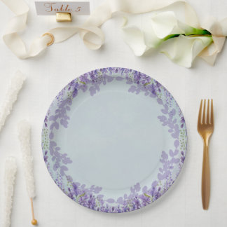Assiettes En Carton Plaques de fête florale de lavande