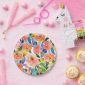 Assiettes En Carton Plaques de fête florale du printemps (Fête)
