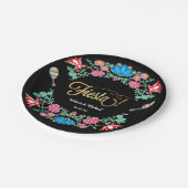 Assiettes En Carton Plaques de fête florale mexicaine (Angle)