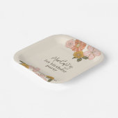 Assiettes En Carton Plaques de fête florale rétro simple (Angulaire)