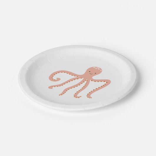 Assiettes En Carton Plaques de fête | Octopus (Angle)