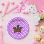 Assiettes En Carton Plaques de fête pourpre Dachshund (Fête)