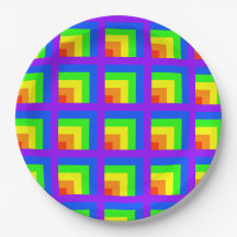 Plaques de fête Rainbow Blocks - set 3