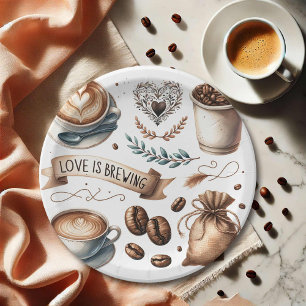 Assiettes En Carton Plaques de Fêtes des mariées jetables L'amour bras