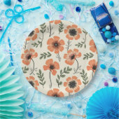 Assiettes En Carton Plaques de fleurs et bosses (Fête)