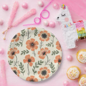 Assiettes En Carton Plaques de fleurs et bosses (Fête)