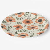 Assiettes En Carton Plaques de fleurs et bosses (Angle)