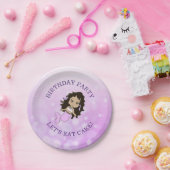 Assiettes En Carton Plaques de gâteau d'anniversaire pour sirène viole (Fête)