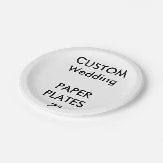 Assiettes En Carton Plaques de gâteau en papier personnalisées mariage (Angle)