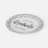 Assiettes En Carton Plaques de Graduation Fièrement Brossées (Angle)