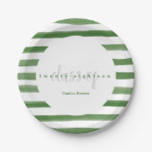 Assiettes En Carton Plaques de graduation modernes peintes en vert (Devant)