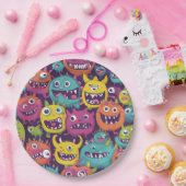 Assiettes En Carton Plaques de hachage Monster (Fête)