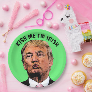 ASSIETTES EN CARTON PLAQUES DE JOURNAL DE LA JOURNÉE DE DONALD TRUMP S